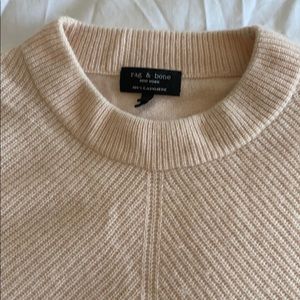 Blush Rag & Bone Alexis 100% cashmere sweater
